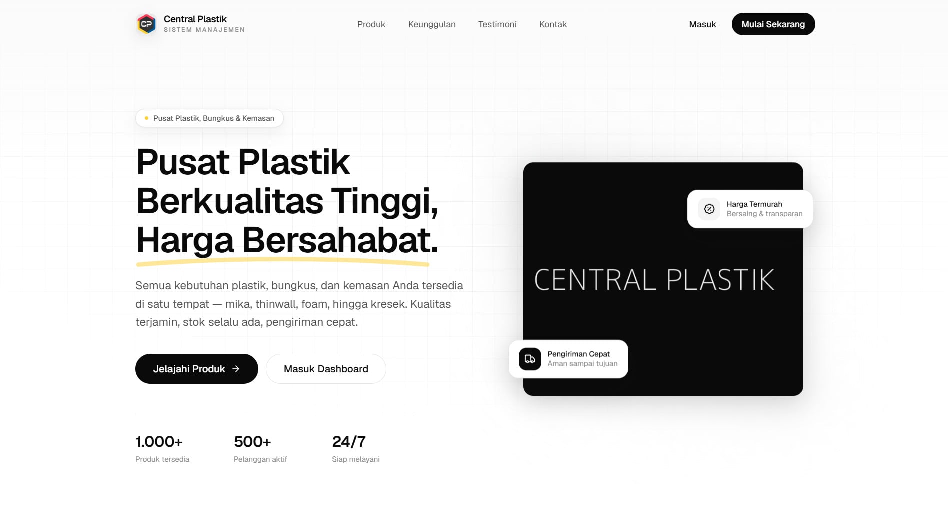 Website Profil Central Plastik